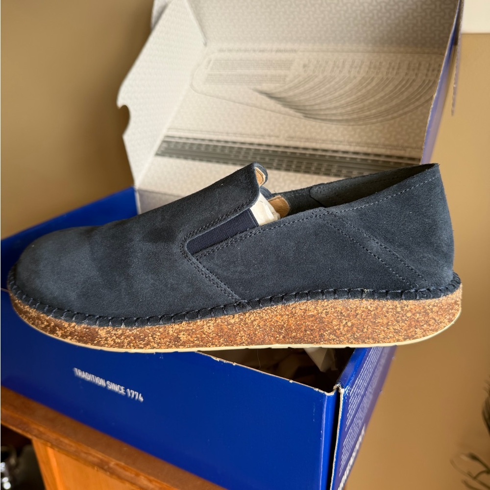 Birkenstock Callan Navy Suede Shoes